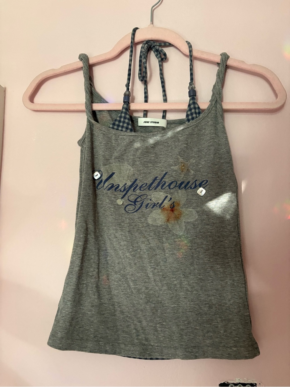 Grey Girl's Graphic Boho Tank Top from Korea